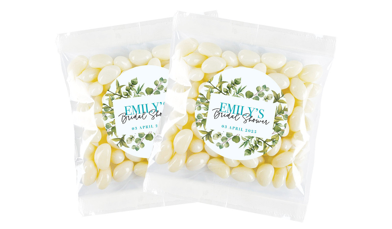 Eucalypt Bridal Shower Personalised Lolly Bag