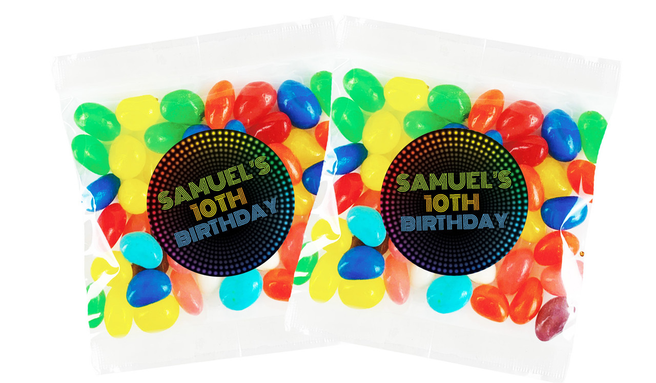 Disco Lights Personalised Lolly Bag Favour - Australia's #1 Kids Party Supplies