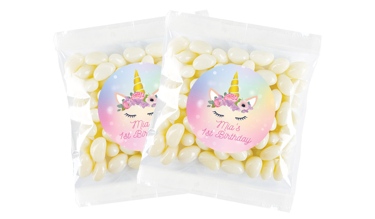 Sparkle Unicorn Birthday Personalised Lolly Bag