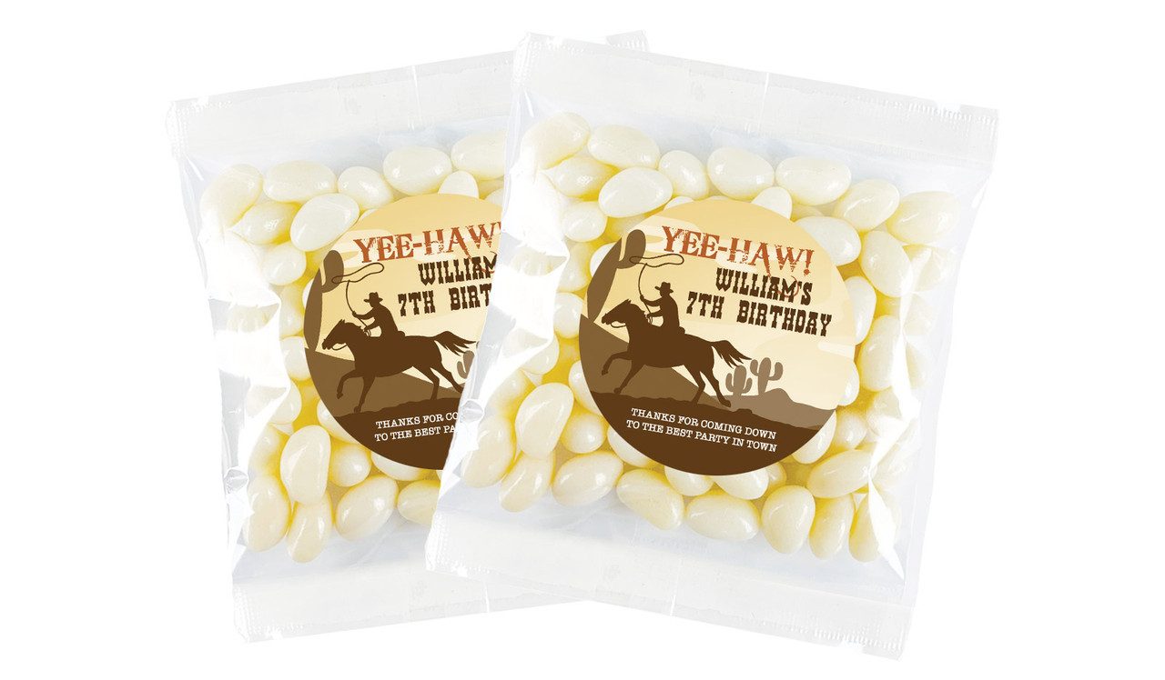 Cowboy Party Personalised Lolly Bag (Choice Of Fillings)