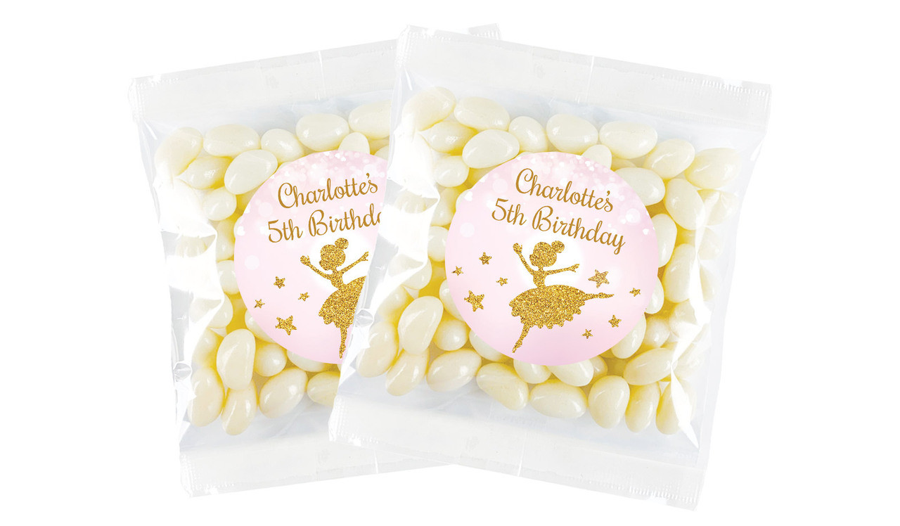Golden Ballerina Personalised Lolly Bag Favour - Australia's #1 Kids Party Supplies