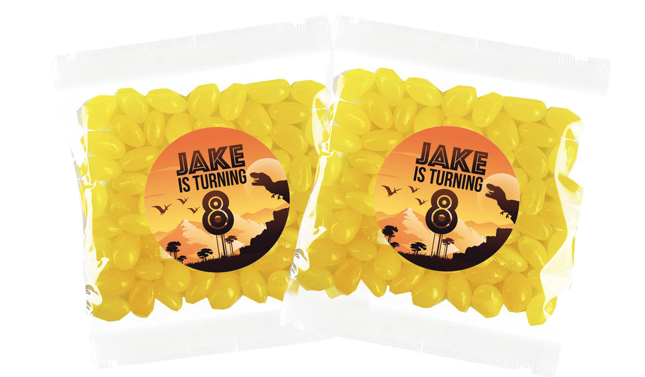 Prehistoric Dinosaur Personalised Lolly Bag Favour