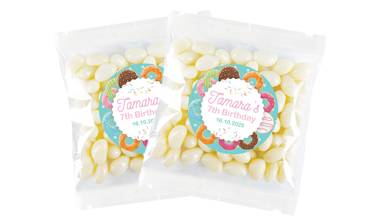 Donut Personalised Lolly Bag Favour