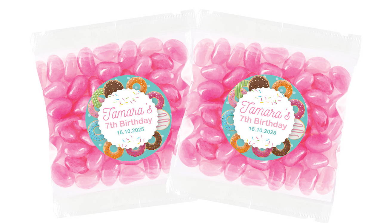 Donut Personalised Lolly Bag Favour
