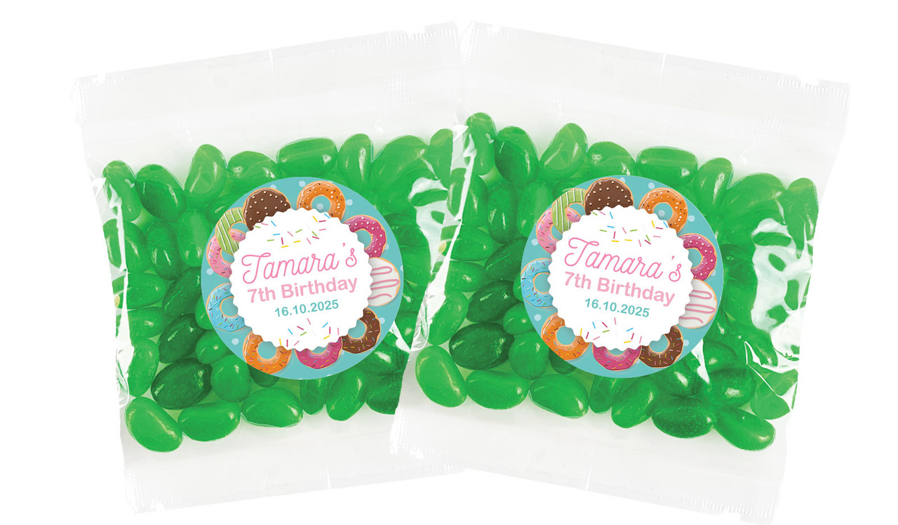 Donut Personalised Lolly Bag Favour