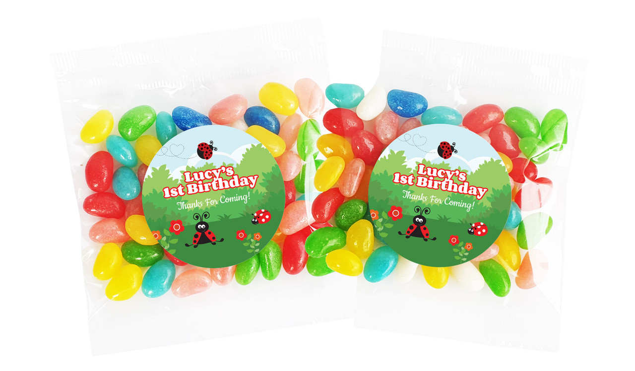 Lady Bug Personalised Lolly Bag (Choice Of Fillings)