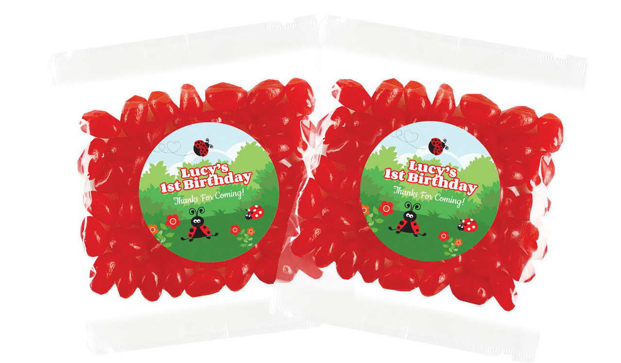 Lady Bug Personalised Lolly Bag (Choice Of Fillings)