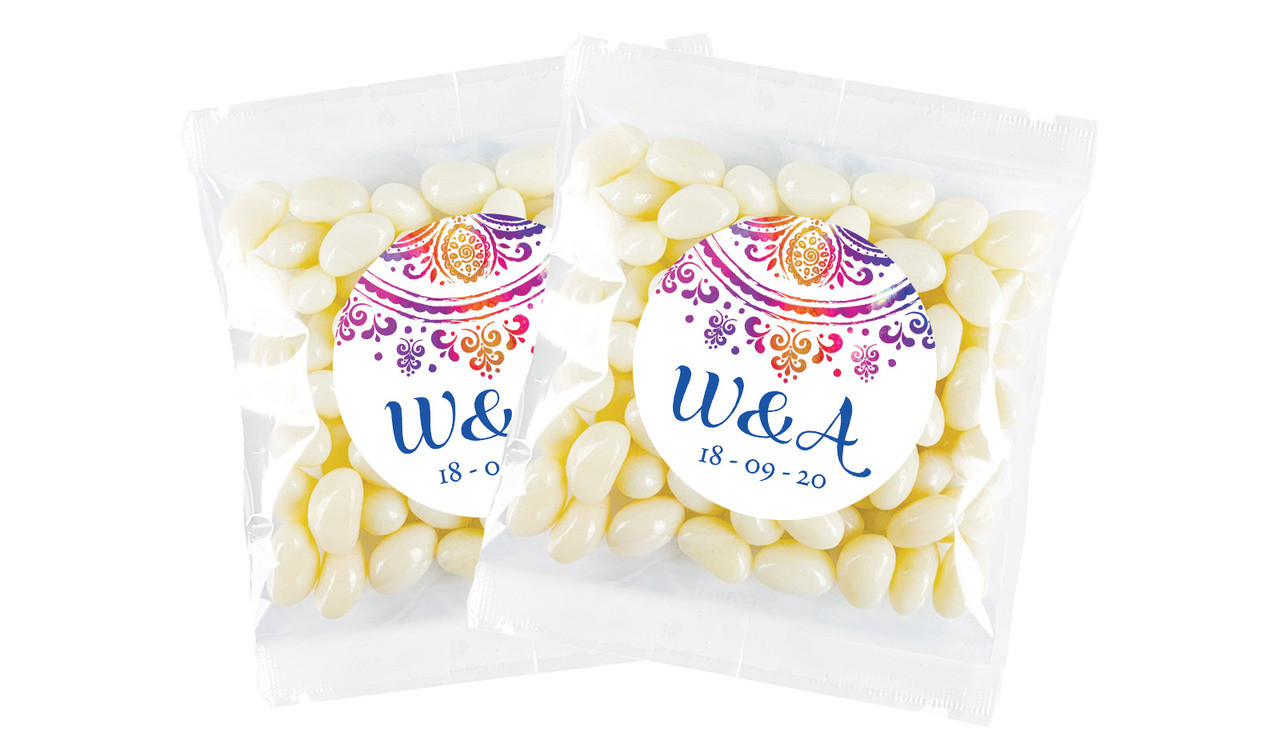 Radiant Mandala Personalised Jelly Bean Bag Favour