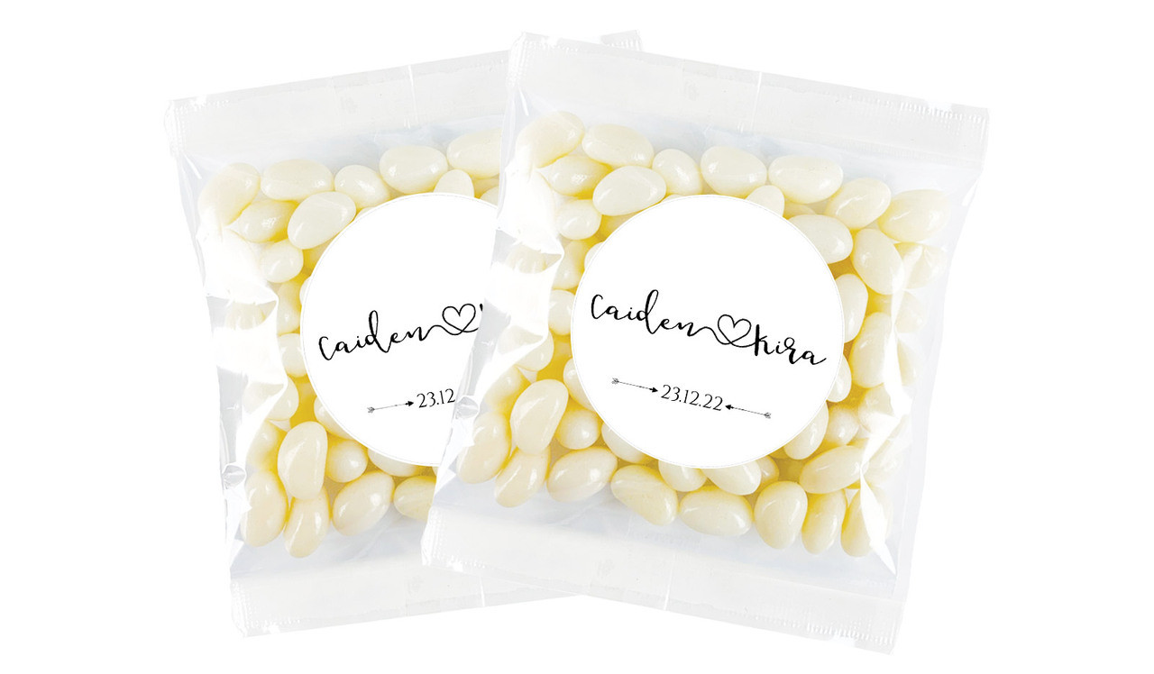 Cursive Names Personalised Jelly Bean Bag Favour
