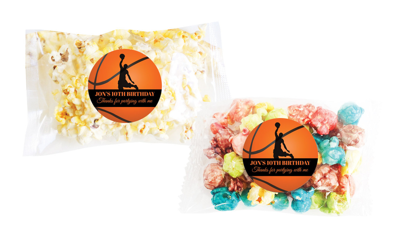 Basketball Birthday Personalised Popcorn Bag