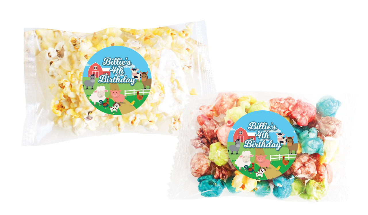 Down The Farm Birthday Personalised Popcorn Bag