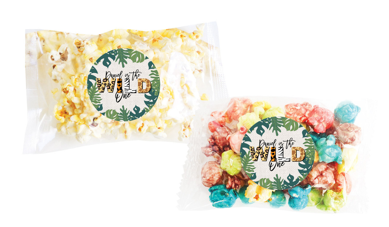 Wild One Birthday Personalised Popcorn Bag