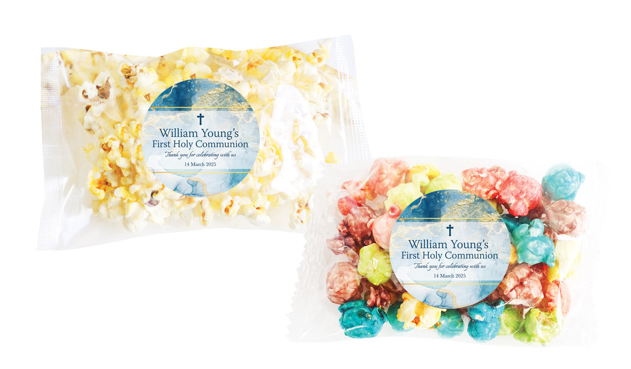 Abstract Background Communion Personalised Popcorn Bag