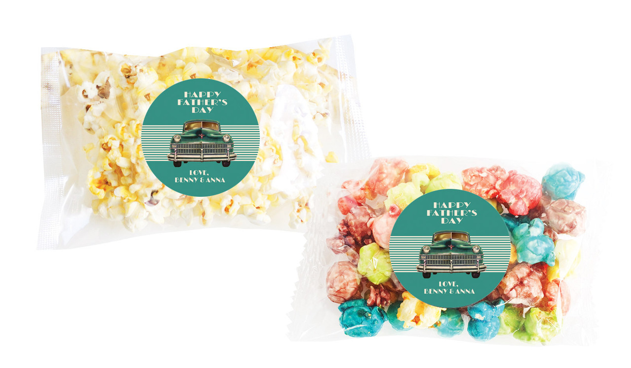 Old Cadillac Fathers Day Personalised Popcorn Bag