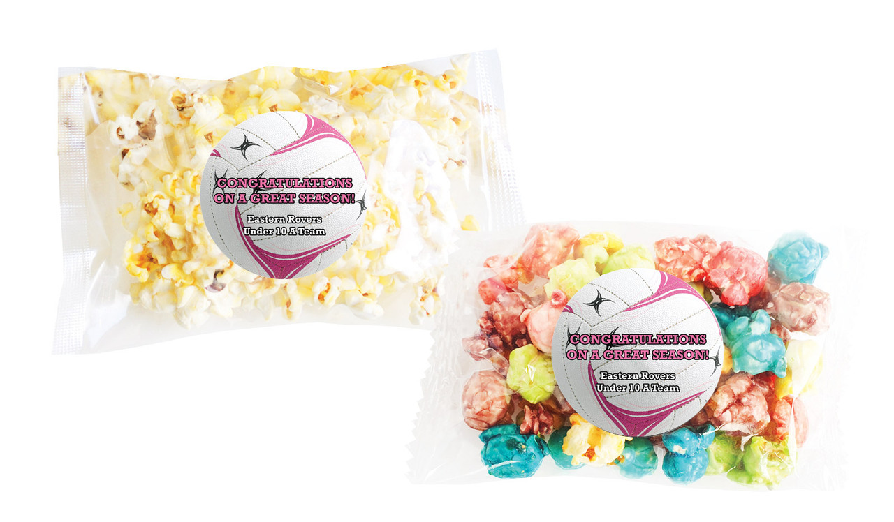 Netball Ball Personalised Popcorn Bag