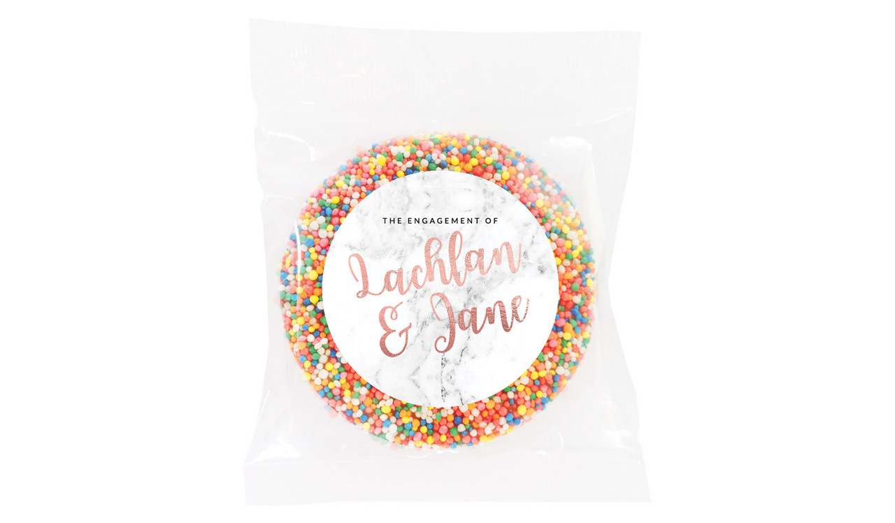 Marble & Rose Gold Engagement Personalised Giant Freckle