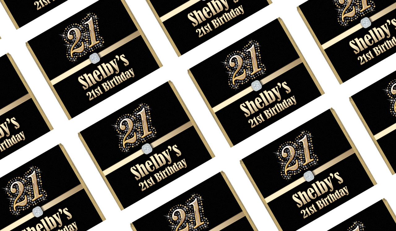 Golden Number Personalised Mini Chocolates