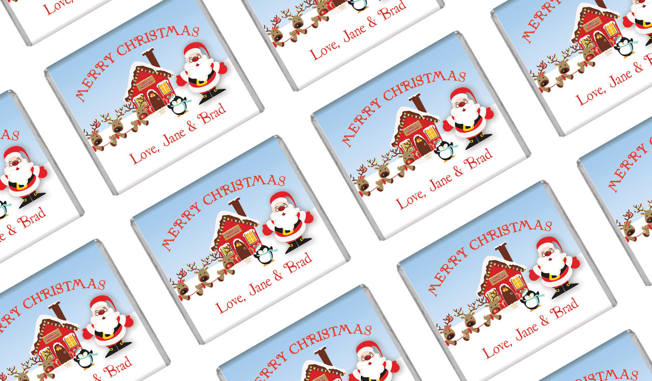 Santas Workshop Christmas Personalised Mini Chocolates