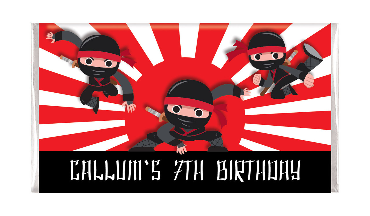 Ninja Personalised Birthday Chocolate Bars