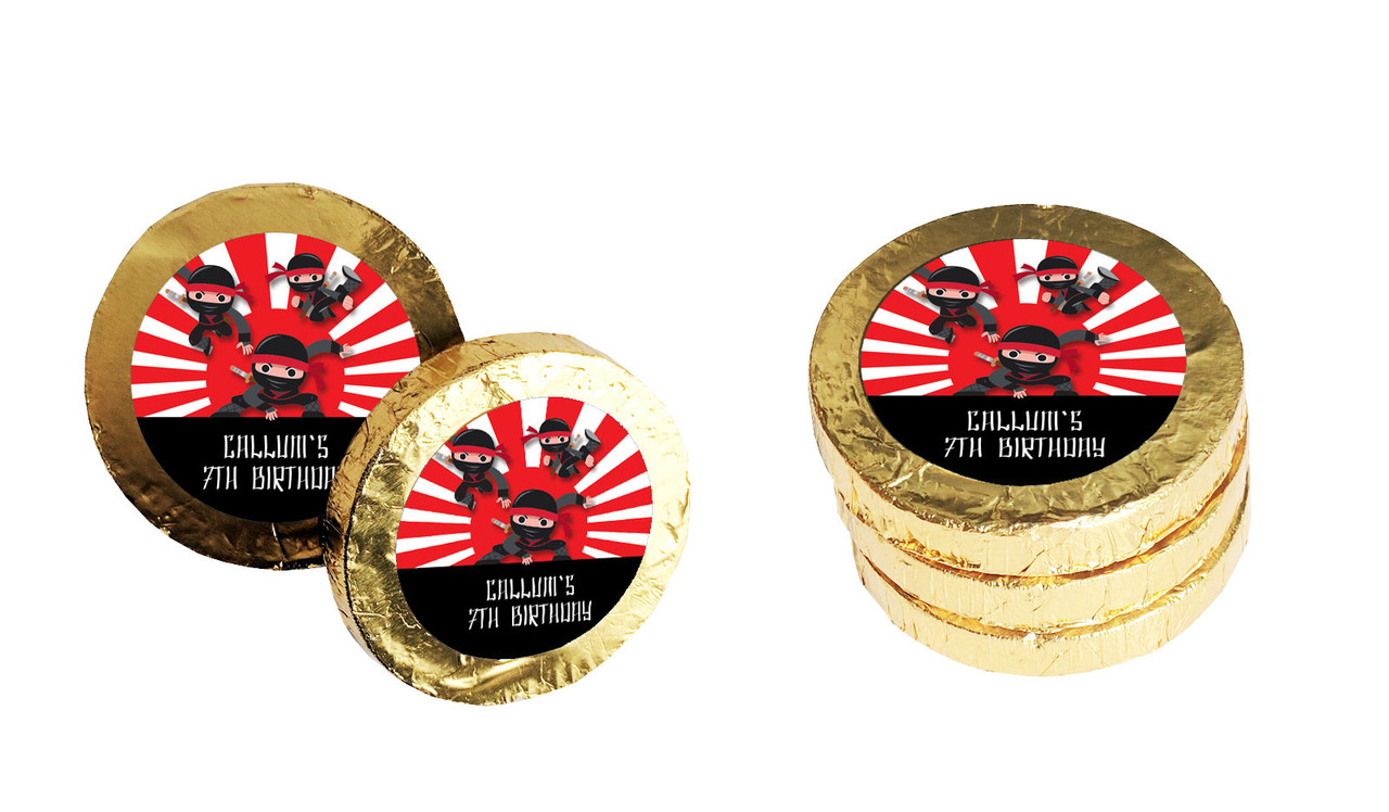Ninja Personalised Chocolate Coin