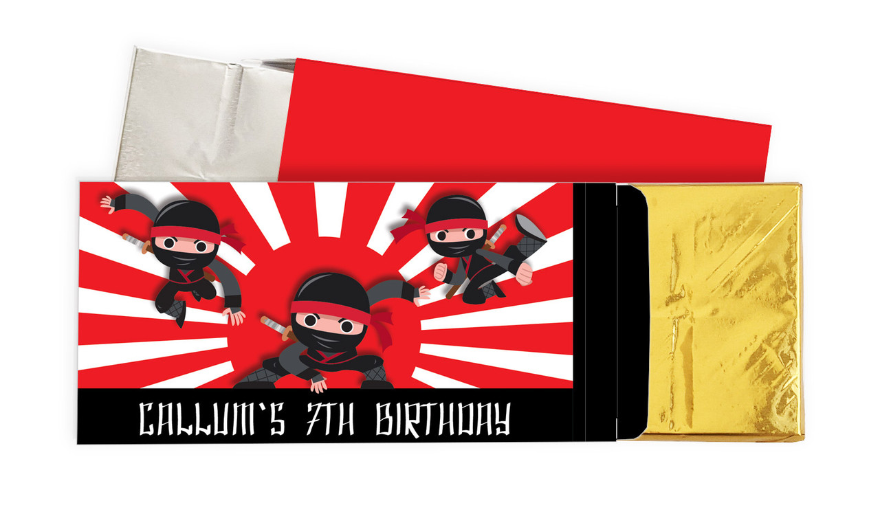 Ninja Personalised Chocolate Bar In A Box