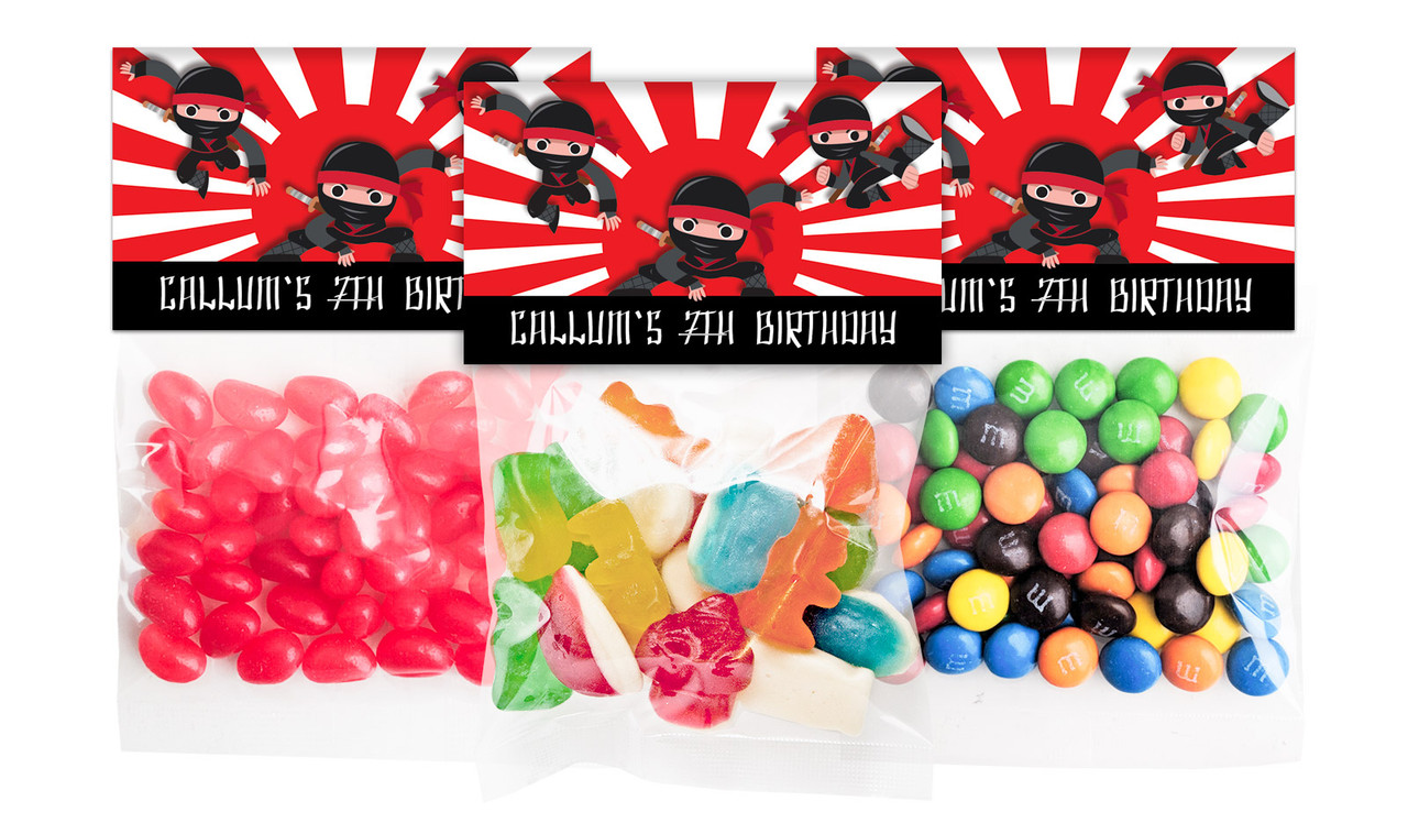 Ninja Lolly Bags With Custom Topper (Choice Of Filling)