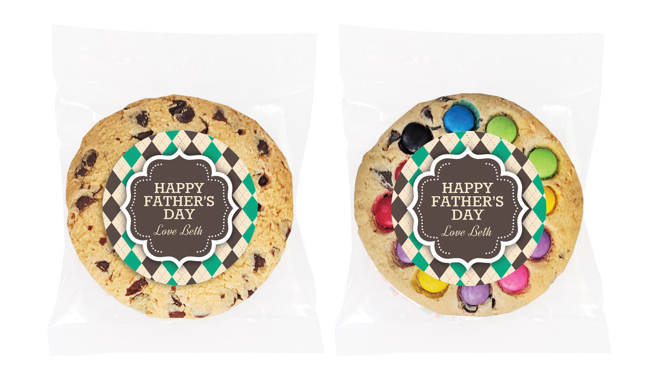 Argyle Fathers Day Personalised Cookie