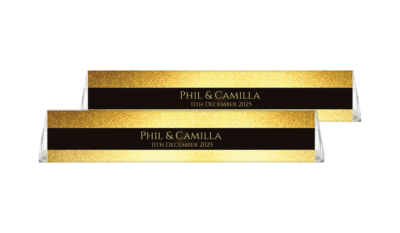 Solid Gold Toblerone Personalised Wedding Chocolates 50g