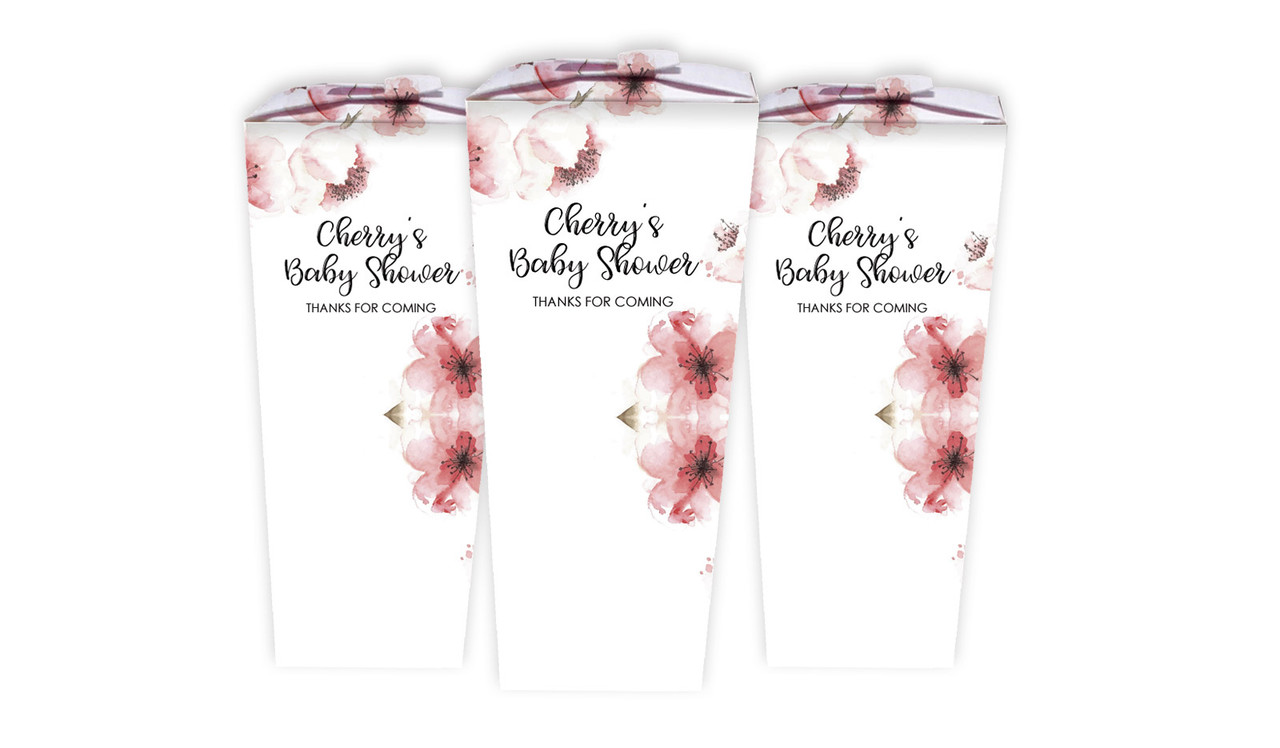 Cherry Blossoms Personalised Baby Shower Chocaboxes