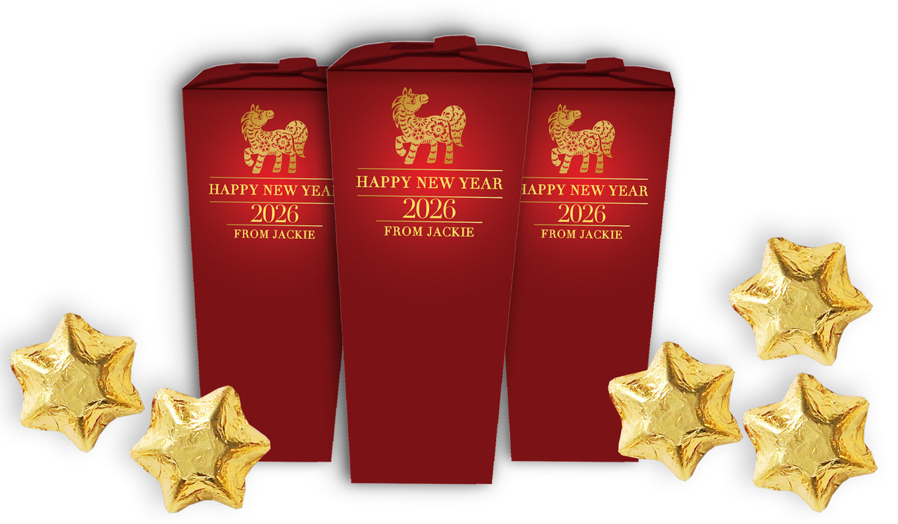 Floral Chinese New Year Custom Chocabox Favour Boxes