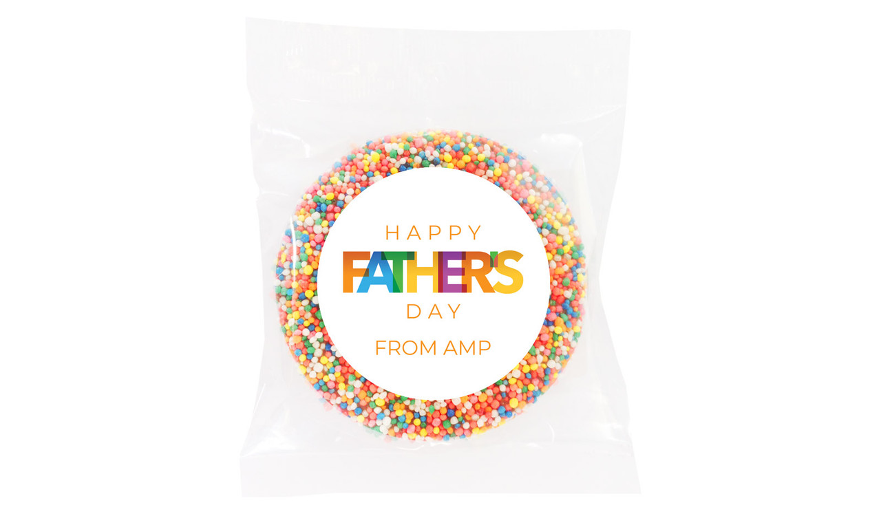 Colourful Fathers Day Custom Giant Chocolate Freckle