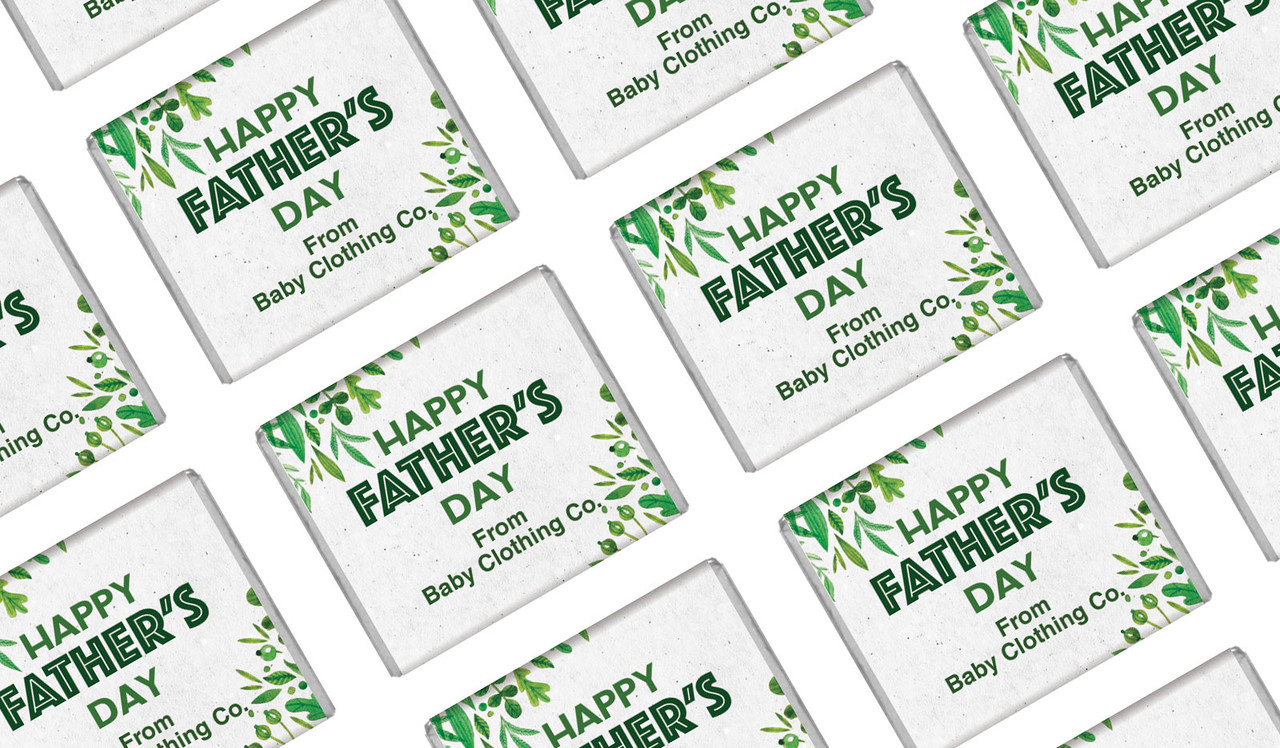 Garden Greenery Personalised Father's Day Mini Chocolates