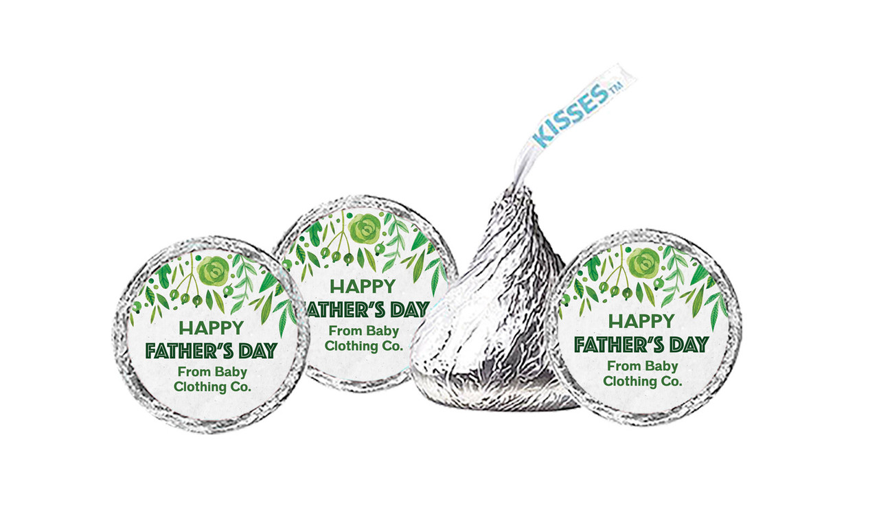 Garden Greenery Fathers Day Personalised Hersheys Kisses