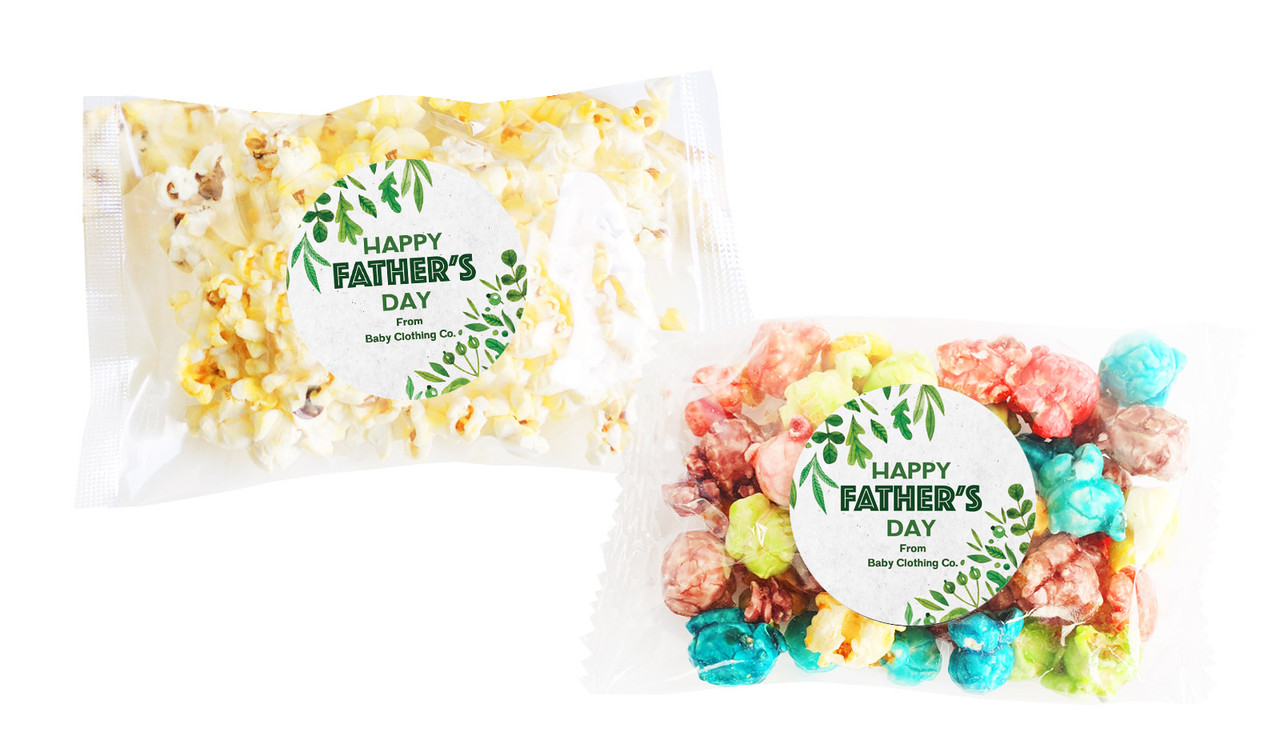 Garden Greenery Fathers Day Personalised Popcorn Bag