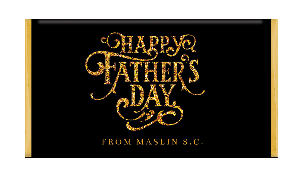 Golden Emblem Fathers Day Custom Chocolate Bars