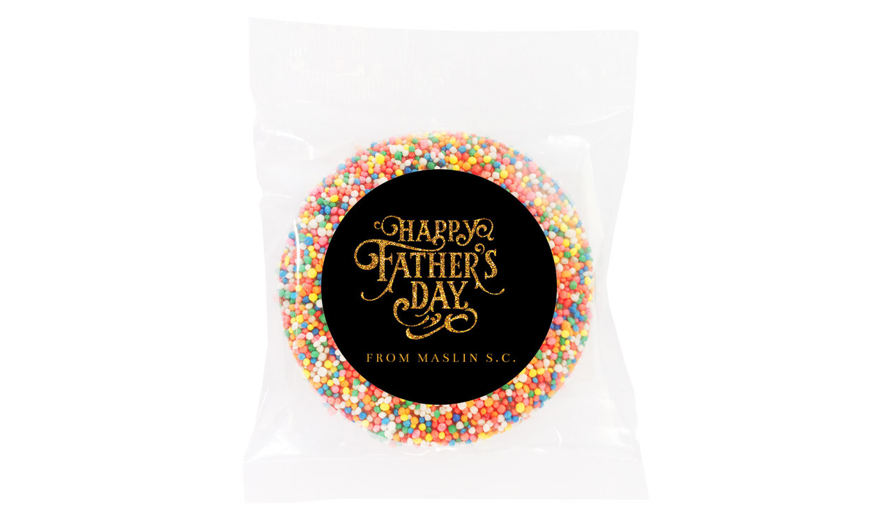 Golden Emblem Fathers Day Custom Giant Chocolate Freckle