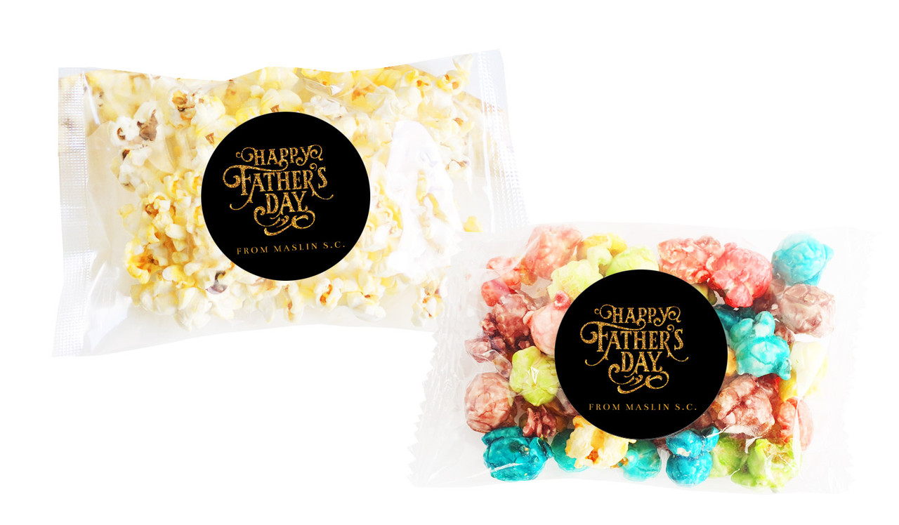 Golden Emblem Fathers Day Personalised Popcorn Bag