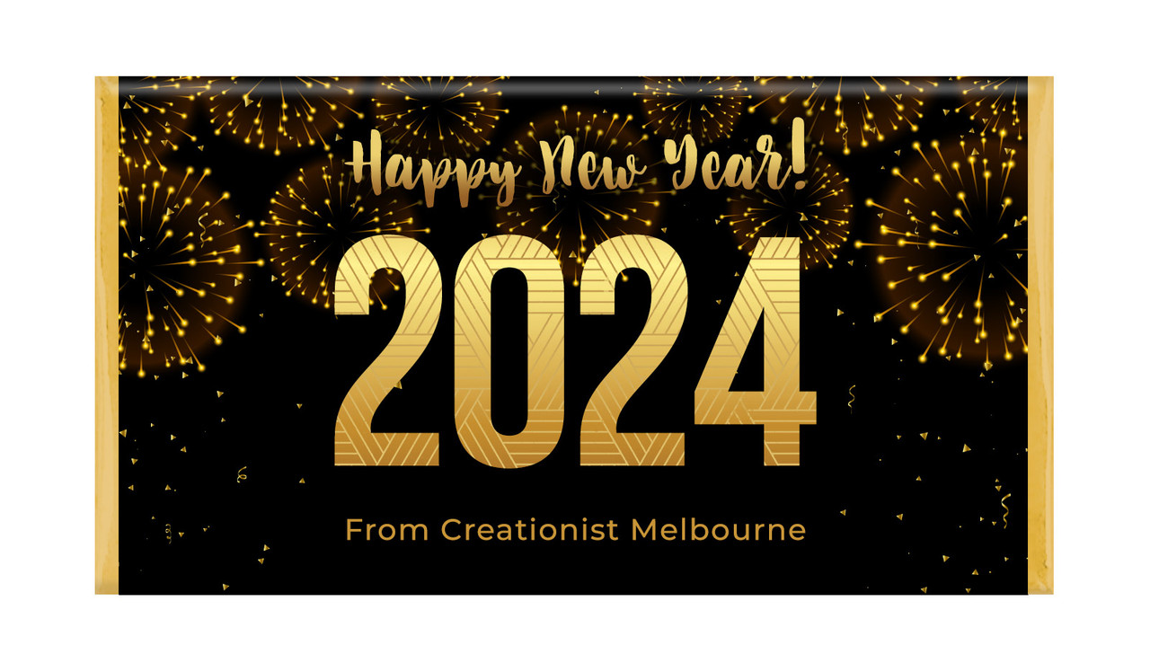 Black And Gold New Years Eve Personalised Chocolate Bar
