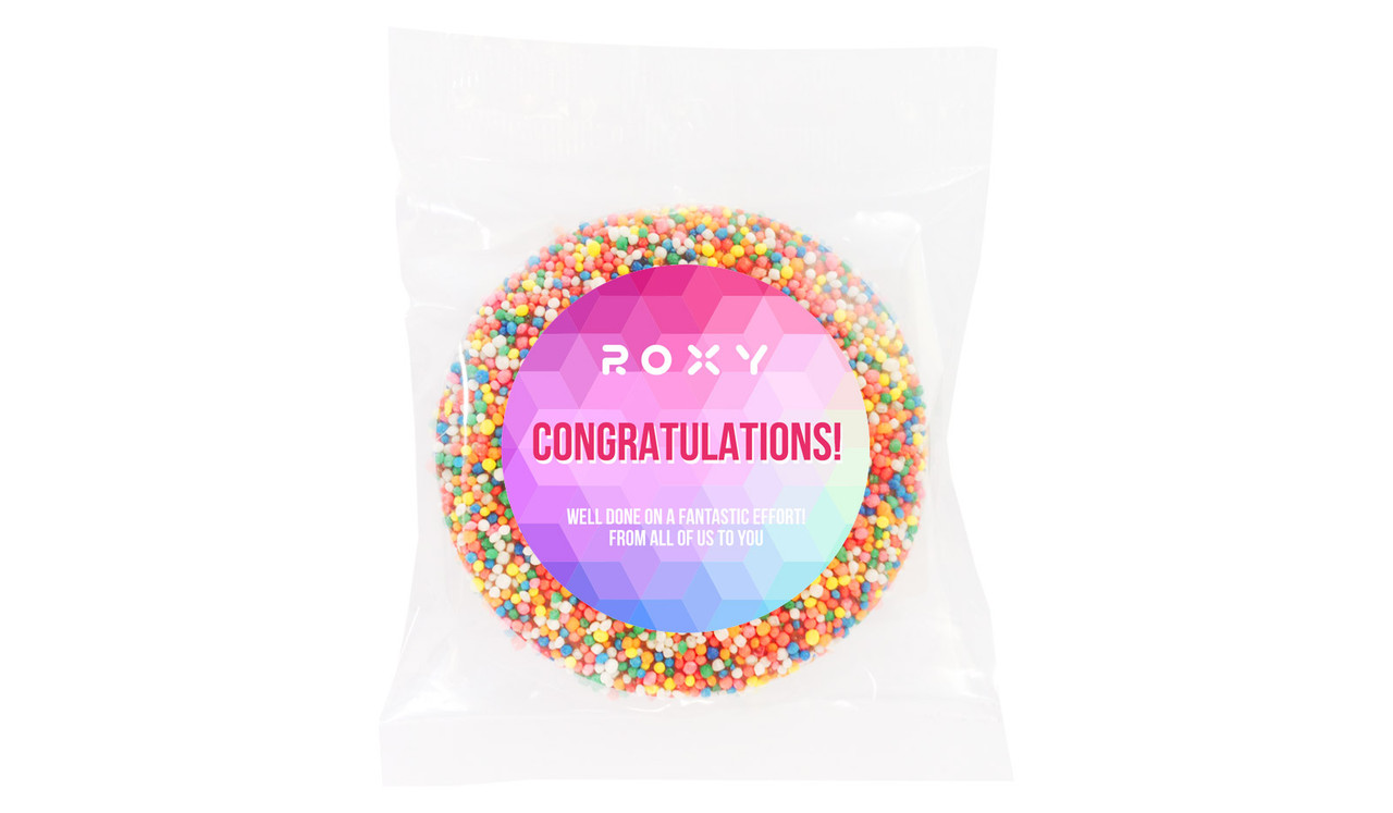 Geometric Congratulations Personalised Chocolate Freckle