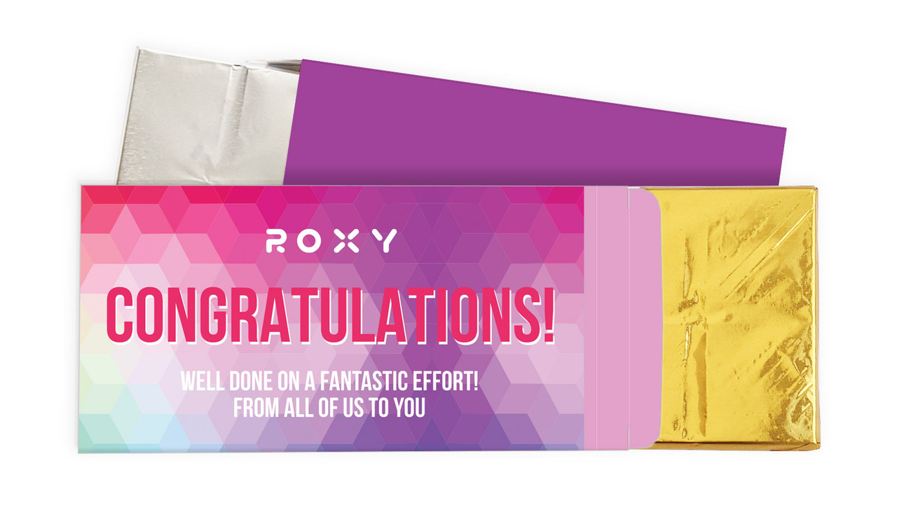 Geometric Congratulations Personalised Chocolate Bar In A Box