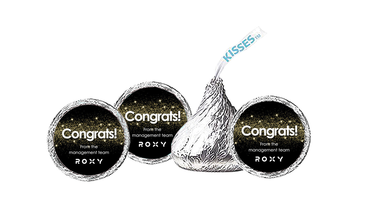 Gold Dust Congratulations Personalised Hersheys Kisses
