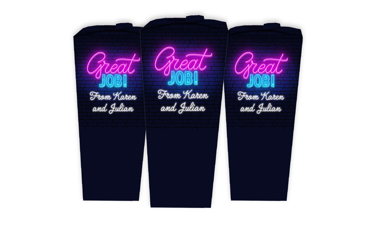 Neon Congratulations Personalised Chocabox