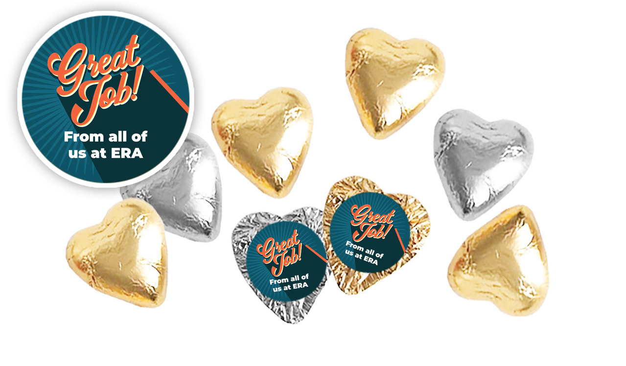 Retro Congratulations Personalised Chocolate Hearts