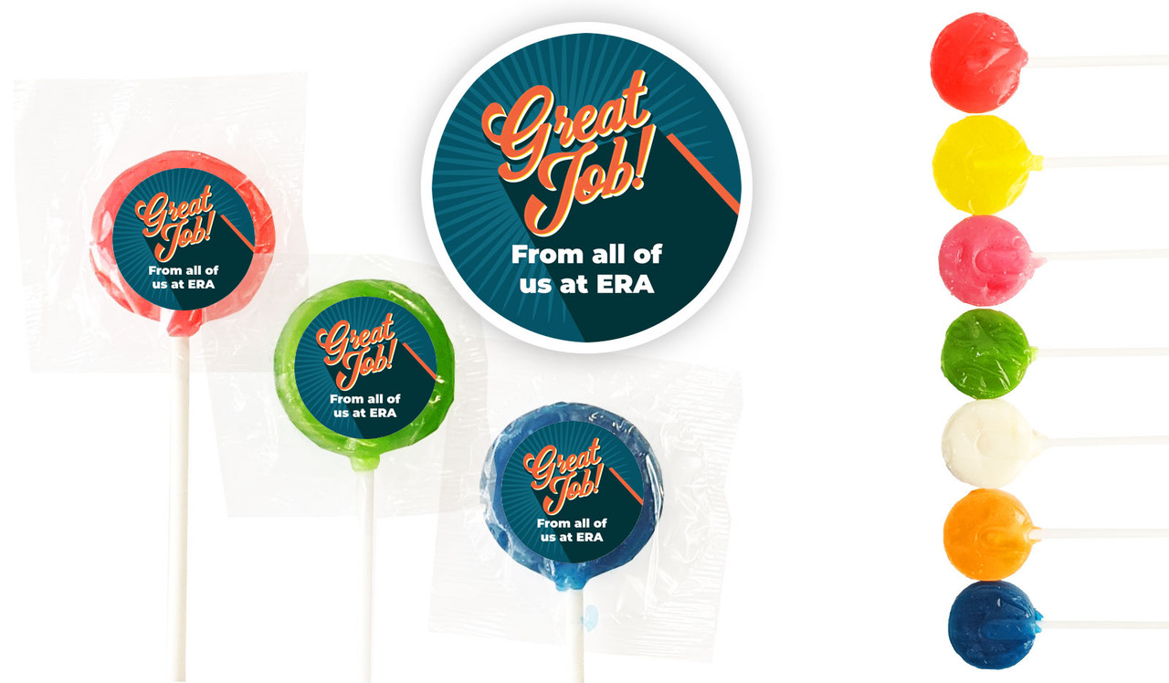 Retro Congratulations Custom 3cm Mini Lollipops