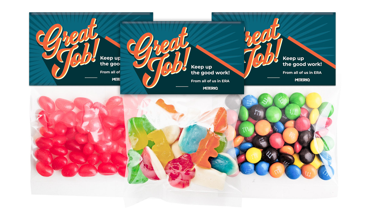 Retro Congratulations Custom Lolly Bag With Topper