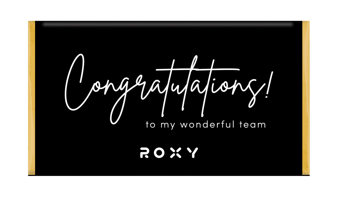 Signature Black Congratulations Personalised Chocolate Bar