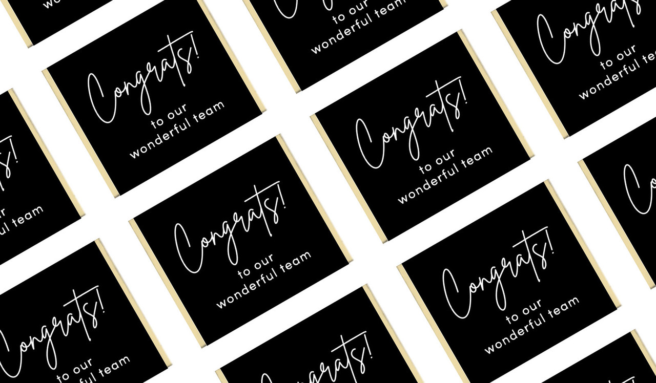 Signature Black Congratulations Personalised Mini Chocolates