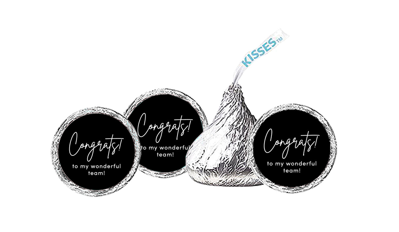 Signature Black Congratulations Personalised Hersheys Kisses