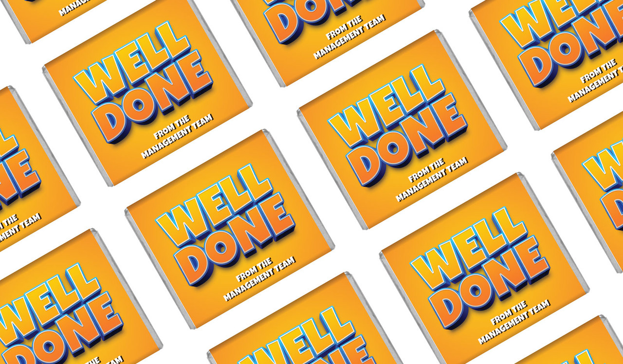Big Orange Congratulations Personalised Mini Chocolates