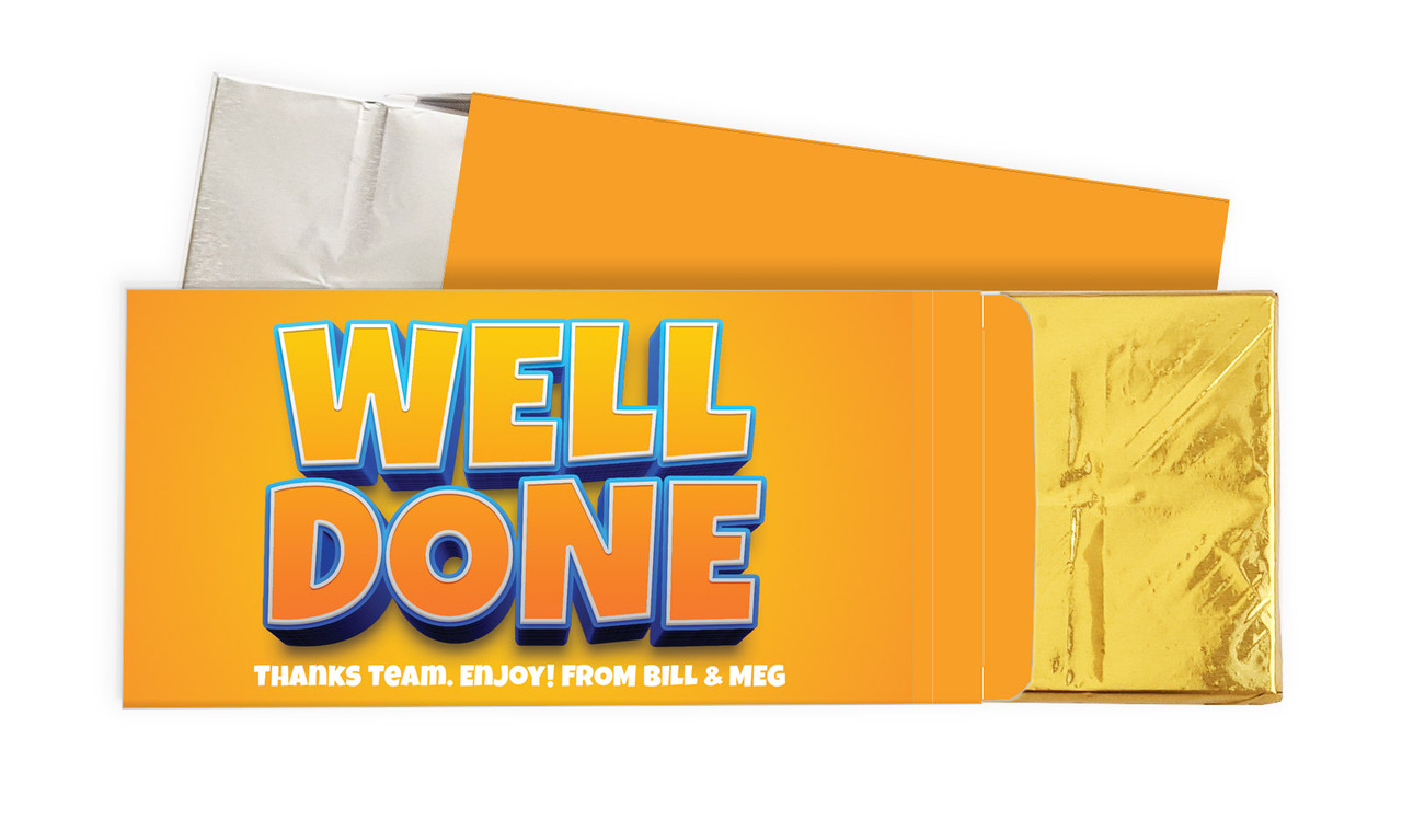 Big Orange Congratulations Personalised Chocolate Bar In A Box